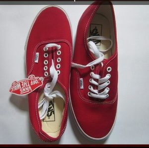 New Red Authentic Vans